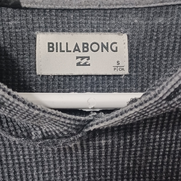 Billabong Keystone Waffle Knit Thermal Pullover Hoodie Sweatshirt Top - Picture 6 of 7